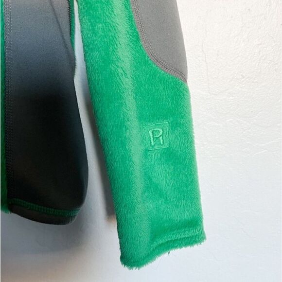 Patagonia Polartec Fleece Full‎ Zip Jacket R4 Womens Small Kelly Green Gorpcore - Picture 2 of 9